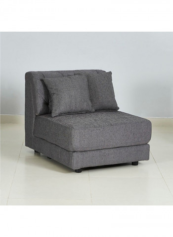 Emotion Armless Chair With Cushion Grey