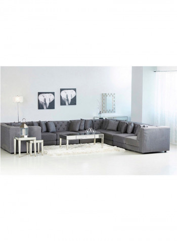 Emotion Armless Chair With Cushion Grey