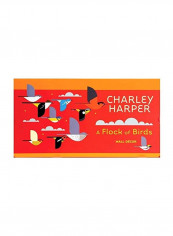 A Flock Of Birds Themed Wall Sticker Red/Orange/White