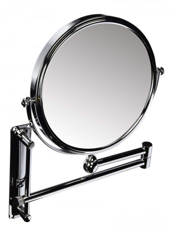 Double Sided Wall Mount Makeup Mirror Silver/Clear