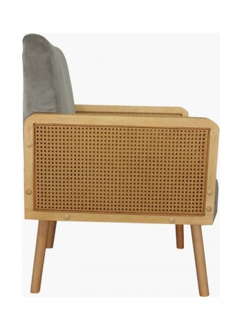 Sweden Accent Chair Grey/Beige 85 x 63cm