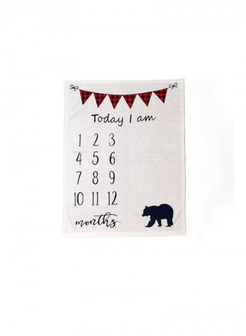 Baby's Crawling Mat Milestone Knit Number Animal Photo Blanket