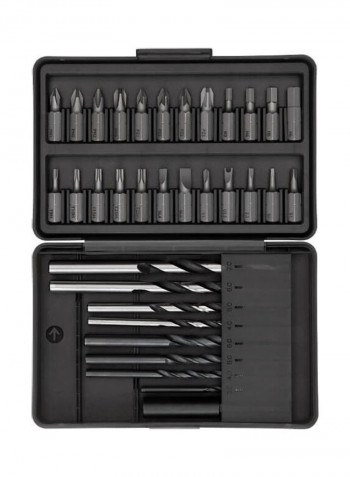 Cordless Electric Screwdriver Drill Kit Grey/Black