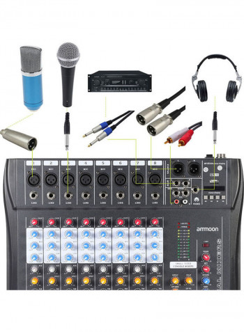 CT80S-USB 8-Channel Digital Mic Line Audio Mixing Mixer Console