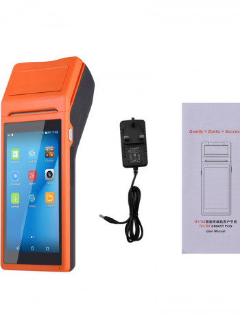 Handheld PDA POS Terminal Wireless Printer 21.5x8.6x5.3centimeter Orange