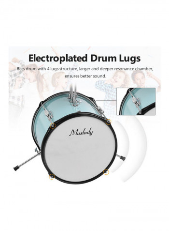 3-Piece Drum Set With Accessories