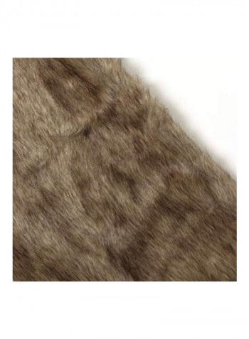 Faux Fur Throw Blanket Polyester Coyote 58x60inch