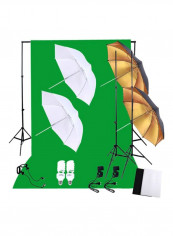 Professional Photography Lighting Kit Green/White/Gold