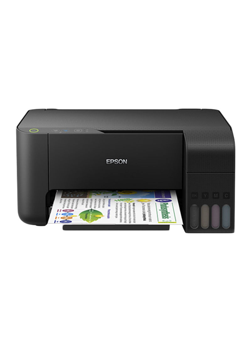 EcoTank L3110 Multifunction Ink Tank Printer With Print/Copy/Scan And Ink Tank System Black