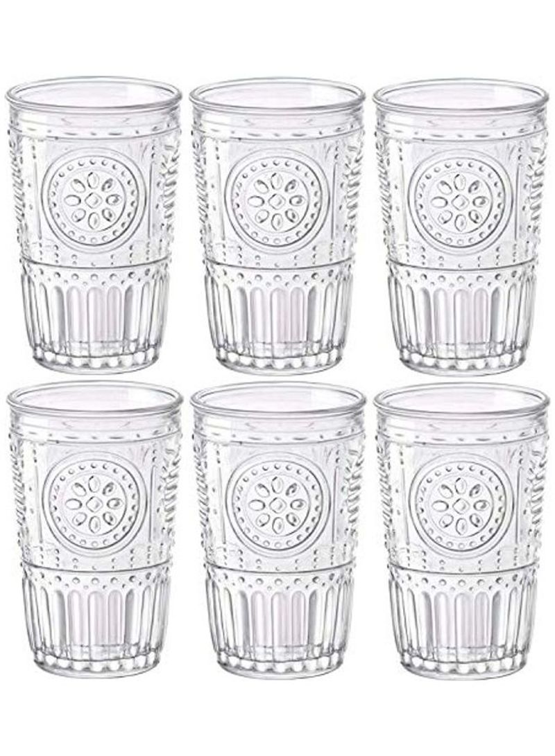 Bormioli Rocco - Romance - 6-cup sets - 30,5 cl - transparent glass - 8 x 8 x 12.5 cm Multicolor 1cm