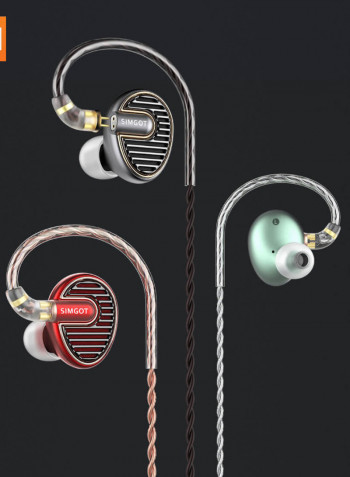 EN700 MKII 3.5mm Hi-Res Dynamic Bass Hi-Fi Music Monitor In-Ear DJ Earphone With Detachable Cable grey