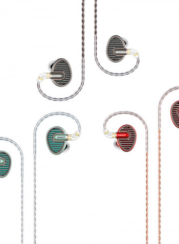 EN700 MKII 3.5mm Hi-Res Dynamic Bass Hi-Fi Music Monitor In-Ear DJ Earphone With Detachable Cable grey