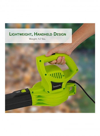 Electric Handheld Leaf Blower Black/Green