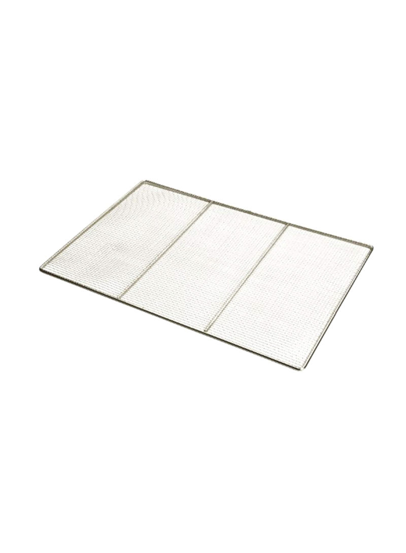 Woven Stainless Steel Fryer Grate Silver 17x25x0.5inch