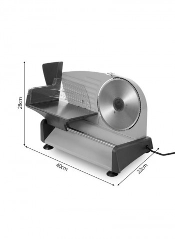 Electric Meat Slicer Grey/Silver 43 x 29 x 30centimeter