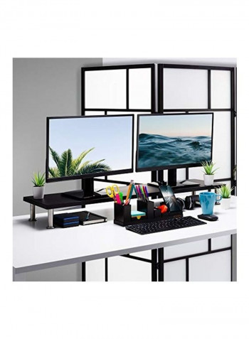 Dual Monitor Stand Black