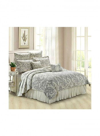 7-Piece Printed Microfiber Bedspread Set Polyester Marisol King