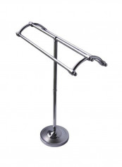 Steel Pedestal Towel Rack Polished Chrome 23.1x31.1x10inch