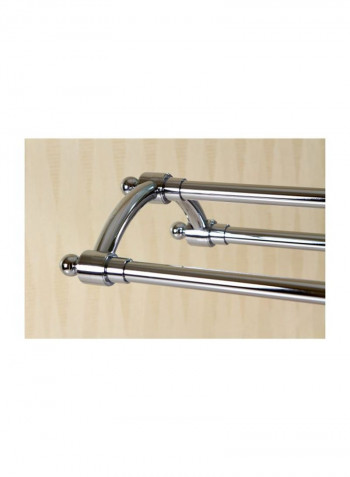 Steel Pedestal Towel Rack Polished Chrome 23.1x31.1x10inch