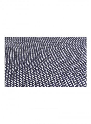 Handmade Area Rug White/Blue 72x48x0.5inch