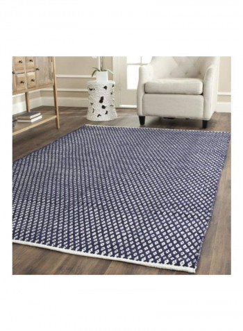 Handmade Area Rug White/Blue 72x48x0.5inch