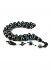 Coca Wood Prayer Beads With Sterling Silver Components