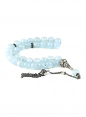 Islamic Prayer Beads Sebha Natural Aquamarine