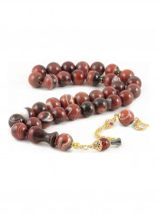 Yemen Agate Prayer Beads With Sterling Silver Components