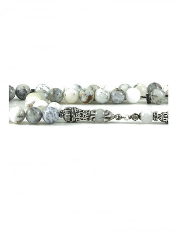 Opal Prayer Beads with Sterling Silver Components