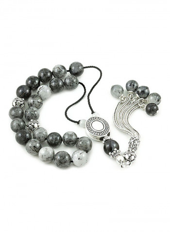 Tourmaline Worry Beads with Sterling Silver components