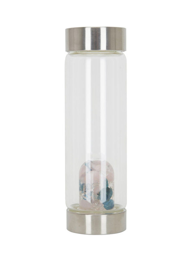Body and Soul Exclusive Gem Water Bottle Clear/Silver
