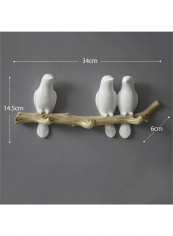 Creative Bird Wall Decor White 60x90cm