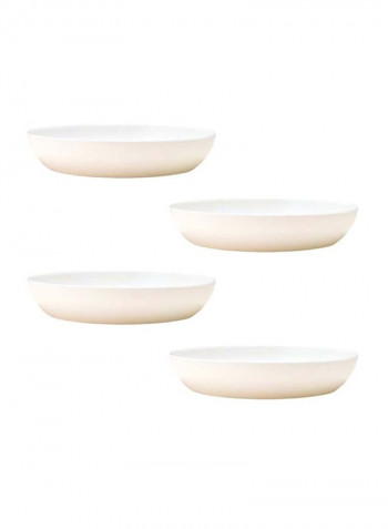 4-Piece Pasta Bowl Set White 10x4.8x10inch