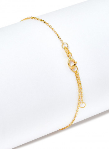 18 Karat Gold Mother Of Pearl Single Stone Bracelet