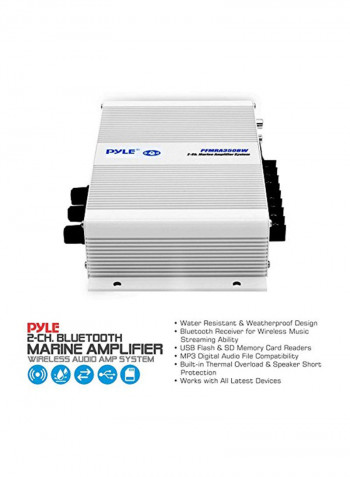 2-Channel Home Marine Amplifier PFMRA350BW White/Black