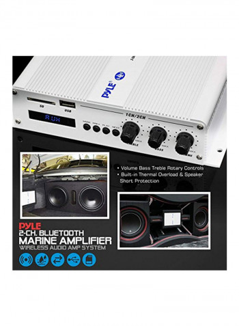 2-Channel Home Marine Amplifier PFMRA350BW White/Black