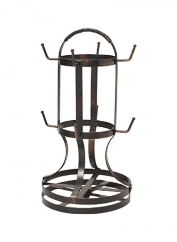 Iron Cup Holder Brown 20.3x20.3x38.1centimeter
