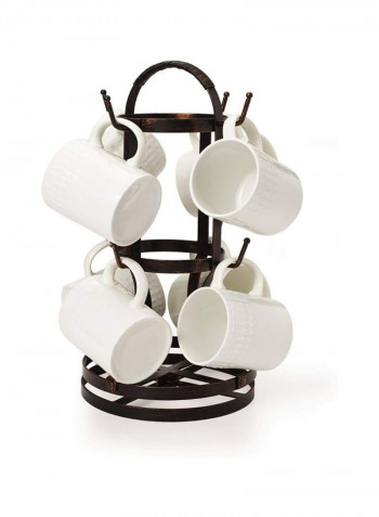 Iron Cup Holder Brown 20.3x20.3x38.1centimeter