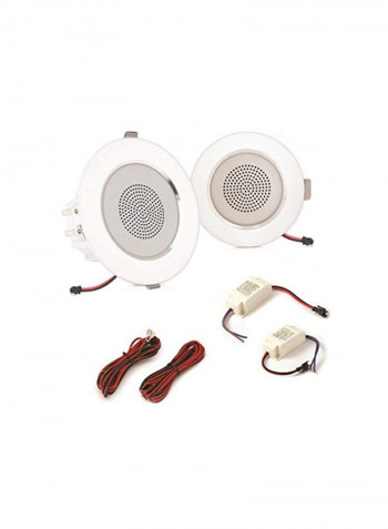 2-Way Aluminium Frame Speaker System B01JH3PNOI White