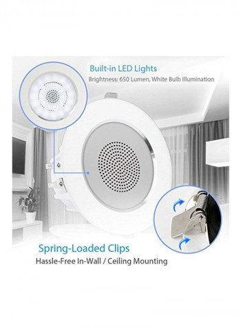 2-Way Aluminium Frame Speaker System B01JH3PNOI White