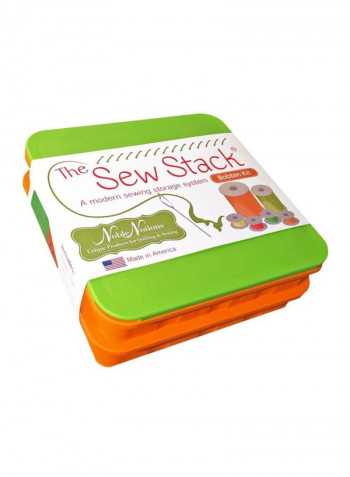 Sew Stack Green/Orange 6.5x6.5x4inch