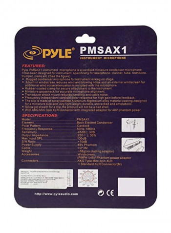 XLR Condenser Microphone PMSAX1 Black