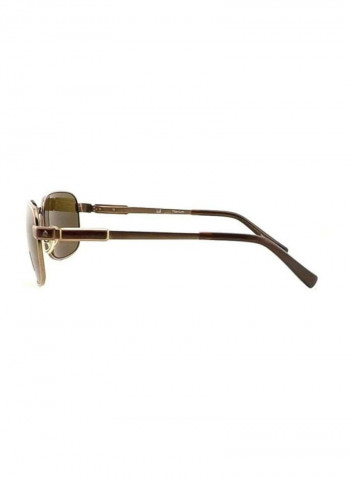 Men's UV Protected Rectangular Sunglasses - Lens Size: 60 mm