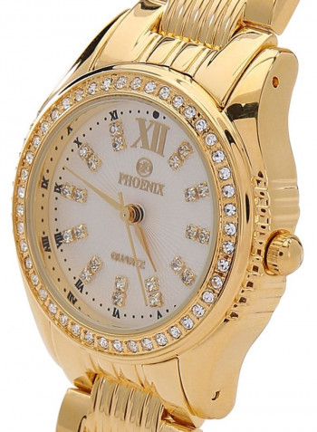 Women's 22K Gold Plated With Crystal Analog Watch P-21859