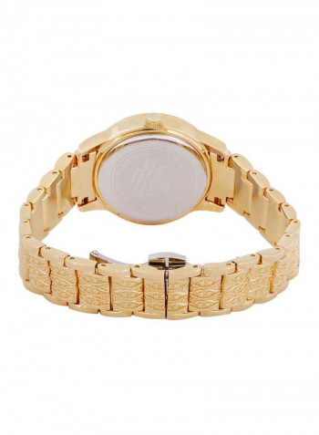 Women's 22K Gold Plated With Crystal Analog Watch P-21876L