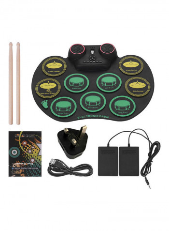Electronic Drum Set With 10 Drum Pads