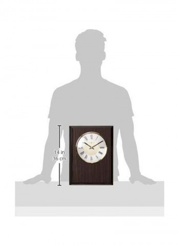 Honor Time Tempo Clock Brown/White 13.5x10x2inch