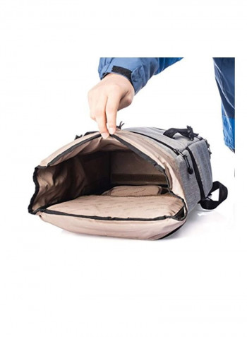 Backpack For Camera And Accessories With Tripod Holder Brown/Grey