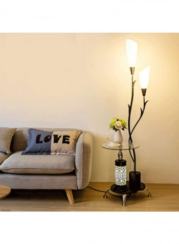 Dual Head Floor Lamp White
