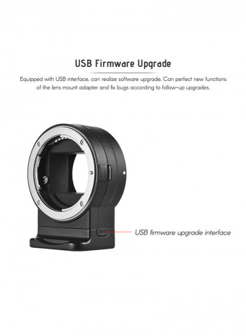 Mount Adapter Ring For Nikon Camera Black/Silver